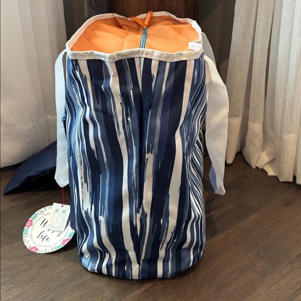 Happy Life Beach,Market,zip top,zip front pct.,toiletry case,vinyl lined,sturdy - Picture 3 of 13